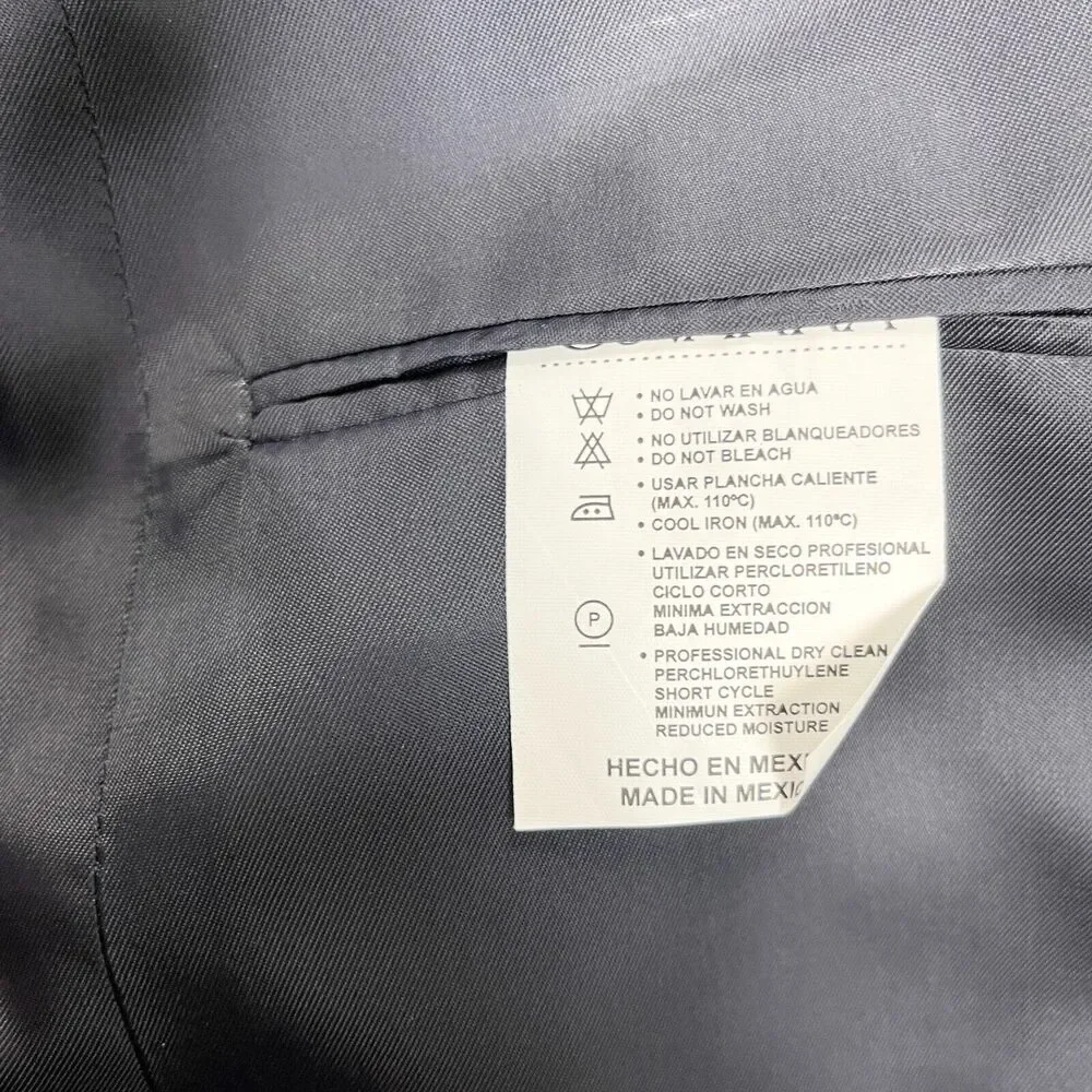 Emanuel Ungaro Blazer Suit Jacket Mens 38R Navy Pinstripe Wool Covarra‎ Classic
